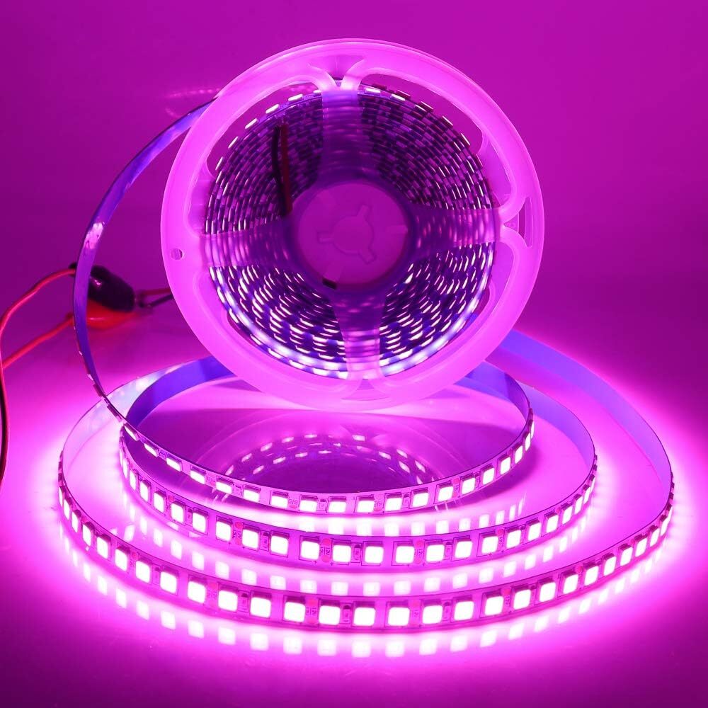 16.4ft LED Flexible Light Strip, 600 Units SMD 5054 LEDs(5050 Upgraded) Pink